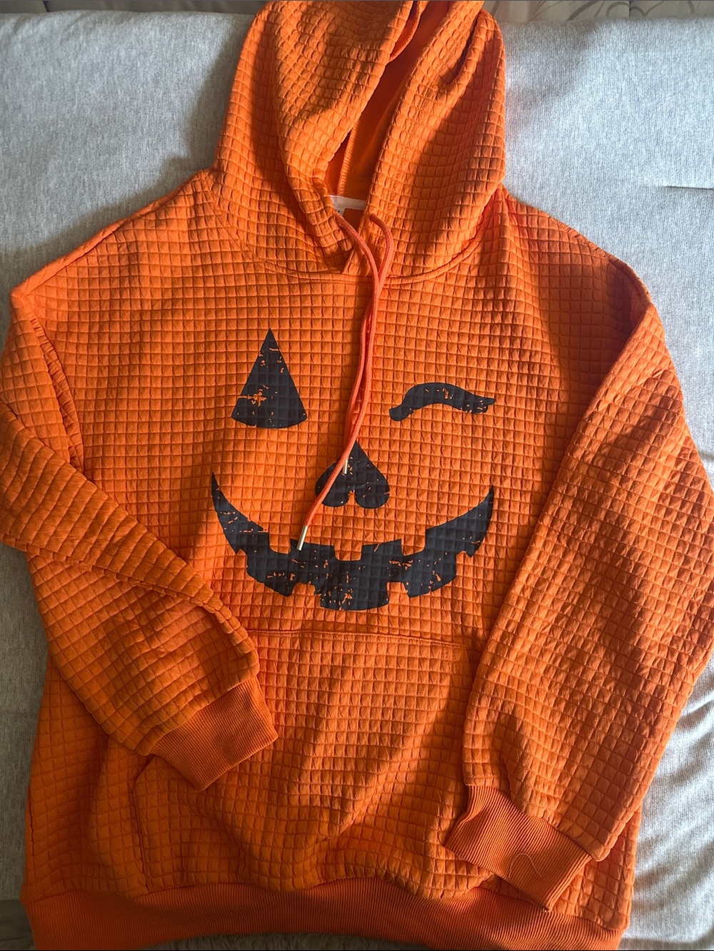 Amazon Essentials Orange Women's Pumpkin Face Hoodie
